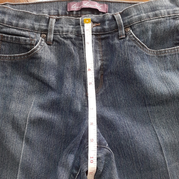 Studded Pocket Gloria Vanderbilt Barely Boot Blue Jeans Bedazzled Rhinestone - Picture 4 of 9